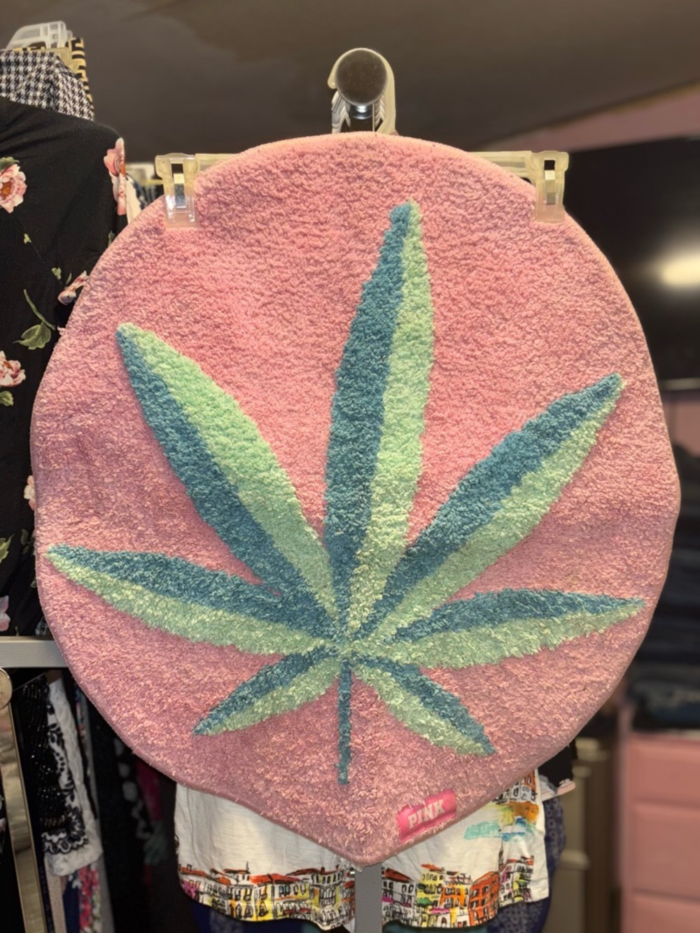 PINK Victoria's Secret Leaf Rug